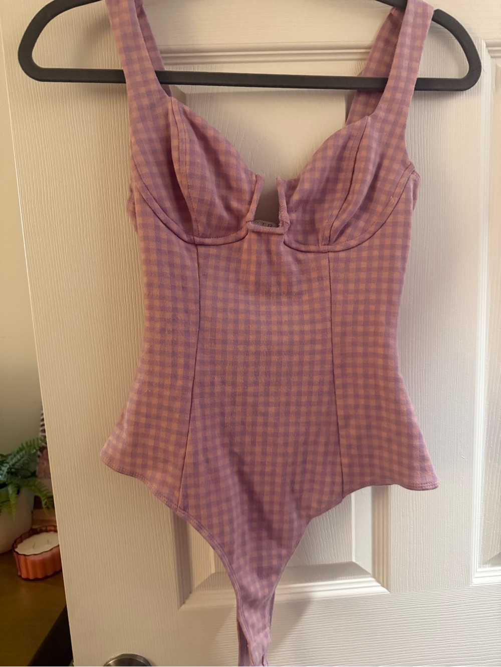 ASTR The LabelGingham bodysuit